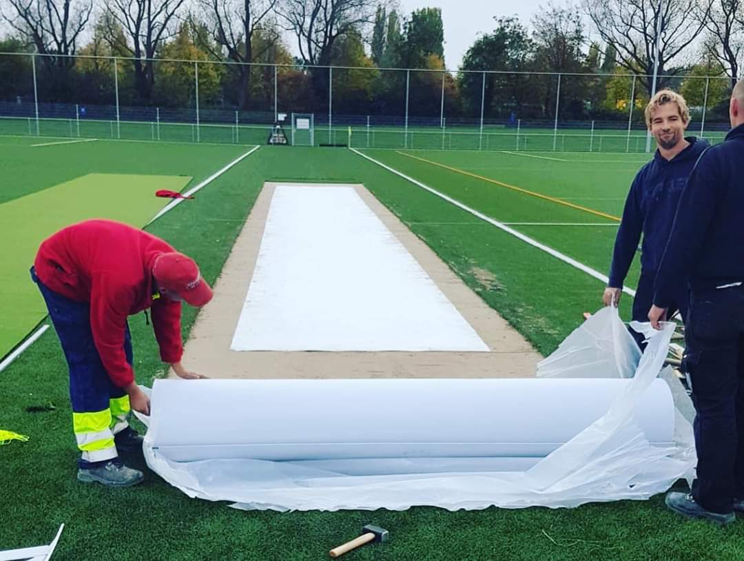 CricketBelgium's tweet photo. New pitch in @Kortrijk. A unique field, surrounded by floodlights which will allow day-night matches. Congratulations to Kortrijk United CC. 🏏🇧🇪

Also thanks to Jeroen from Stadsbader company who did a fantastic job in laying down the pitch💪🏻. 🏏🇧🇪
@icc_europe @CricketVL https://t.co/036FawhxAk