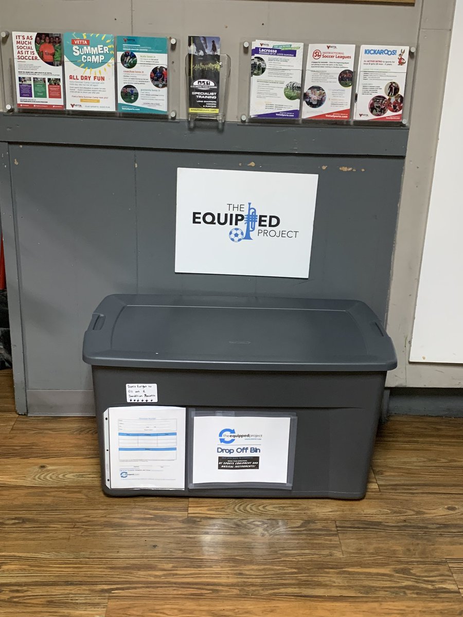 Glad to announce that Vetta Sports Soccerdome as a drop off location for <a href="/EquippedProject/">The Equipped Project</a>