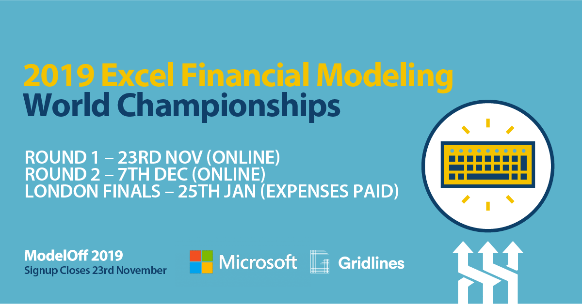 Fin Mod World Champs (@modeloff) on Twitter photo ModelOff 2019 is ON!  Go to members.modeloff.com to become a ModelOff Member and to compete in the 2019 Financial Modeling World Championships! ModelOff 2019 is ON!  Go to members.modeloff.com to become a ModelOff Member and to compete in the 2019 Financial Modeling World Championships!