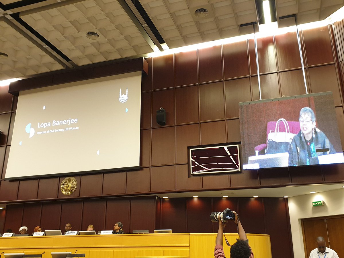 TufailH's tweet photo. "90 countries have one law that discriminates against women, some have 275 of such laws. 1/5 women and girls experience sexual violence. We need radical change, this declaration is a strategy to push back" Lopa Banerjee, Director of Civil Society, @UN Women #AddisForGenderJustice https://t.co/fX53Shll2v