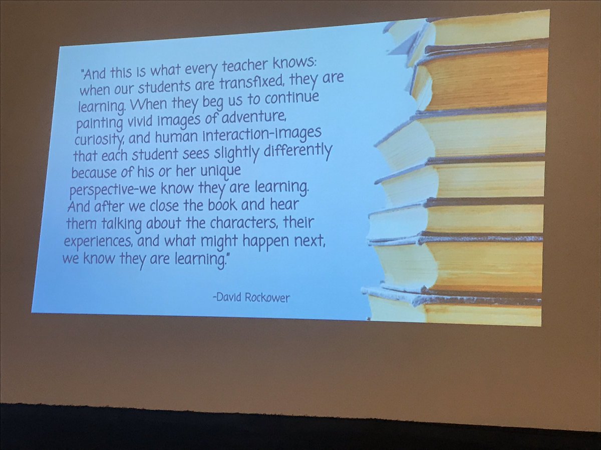 MrsScott109's tweet photo. Read Aloud time - the great equalizer!!! #ksla19 https://t.co/JdLlYIt4rh
