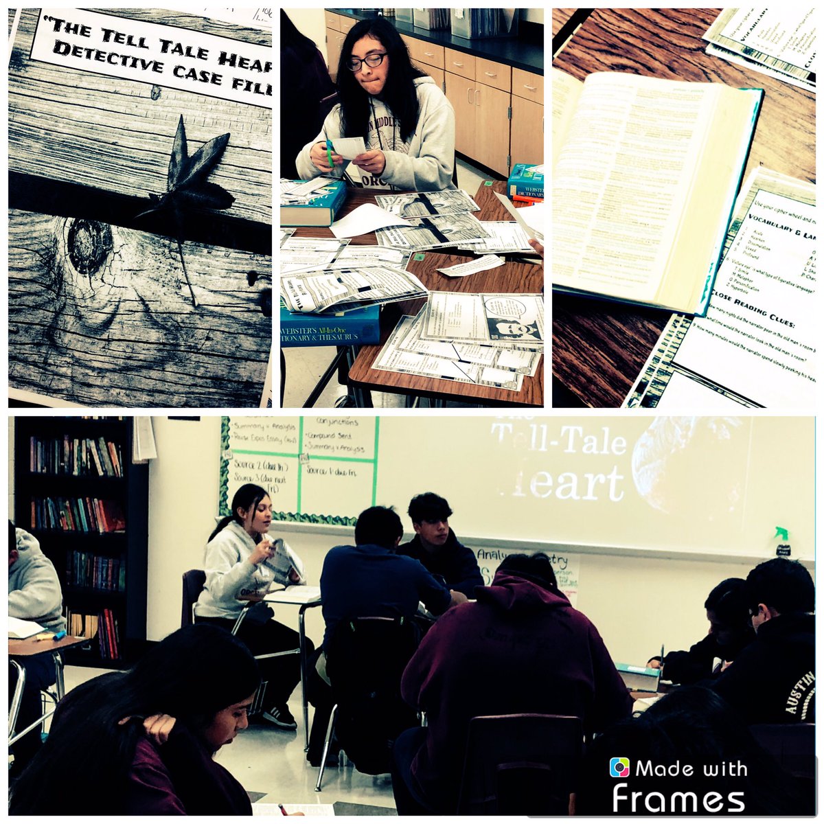 Miss_Freund's tweet photo. #TellTaleHeart escape room for vocabulary, figurative language, and close reading skills!  Happy Halloween 🎃 👻🎃 @Austin_Broncos #amspower https://t.co/4OWRkbKBBa