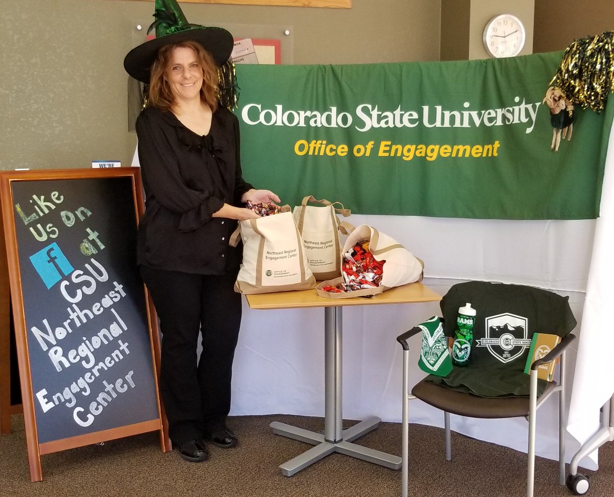 CSUNREC's tweet image. Happy Halloween!! Come see our Ram-witch today during Downtown Sterling&apos;s #trickortreat Street from 3:00 - 5:00 p.m. We will be passing out treats and taking photos for our 2nd Annual #halloween FB Contest. Receive the most likes for your photo and win some cool CSU Ram swag!