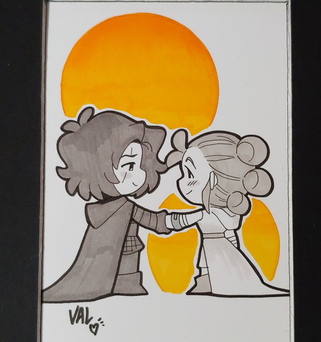kickgirl's tweet photo. Inktober Day 31: Binary Sunrise
#inktober #inktober2019 #reylo #rey #kylo #kyloren #bensolo #binarysunrise #daisyridley #adamdriver #tros #TheRiseofSkywalker #chibi #starwars #starwarsfanart
That's the end of Inktober 2019! Hope you all enjoyed the Star Wars art this month! π https://t.co/YCUB7xXDvP
