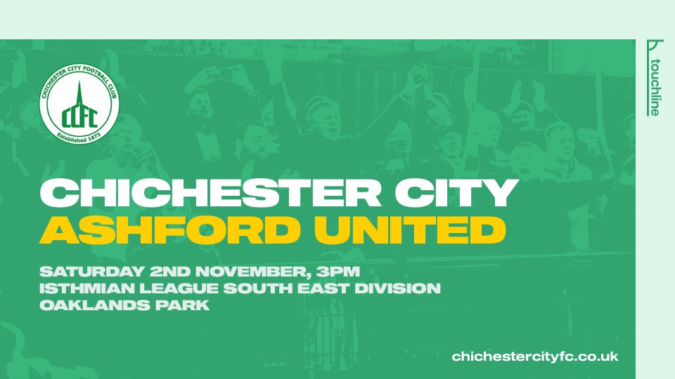 🔙🔜 WE'RE BACK!

2️⃣ days until we're in HOME league action!

📅 Sat 2 Nov
🆚 <a href="/AshfordUnitedFC/">Ashford United FC</a>
🏆 <a href="/IsthmianLeague/">The Pitching In Isthmian League</a>
⌚️ 3pm
🏟 Oaklands Park

💚 #UpTheChi