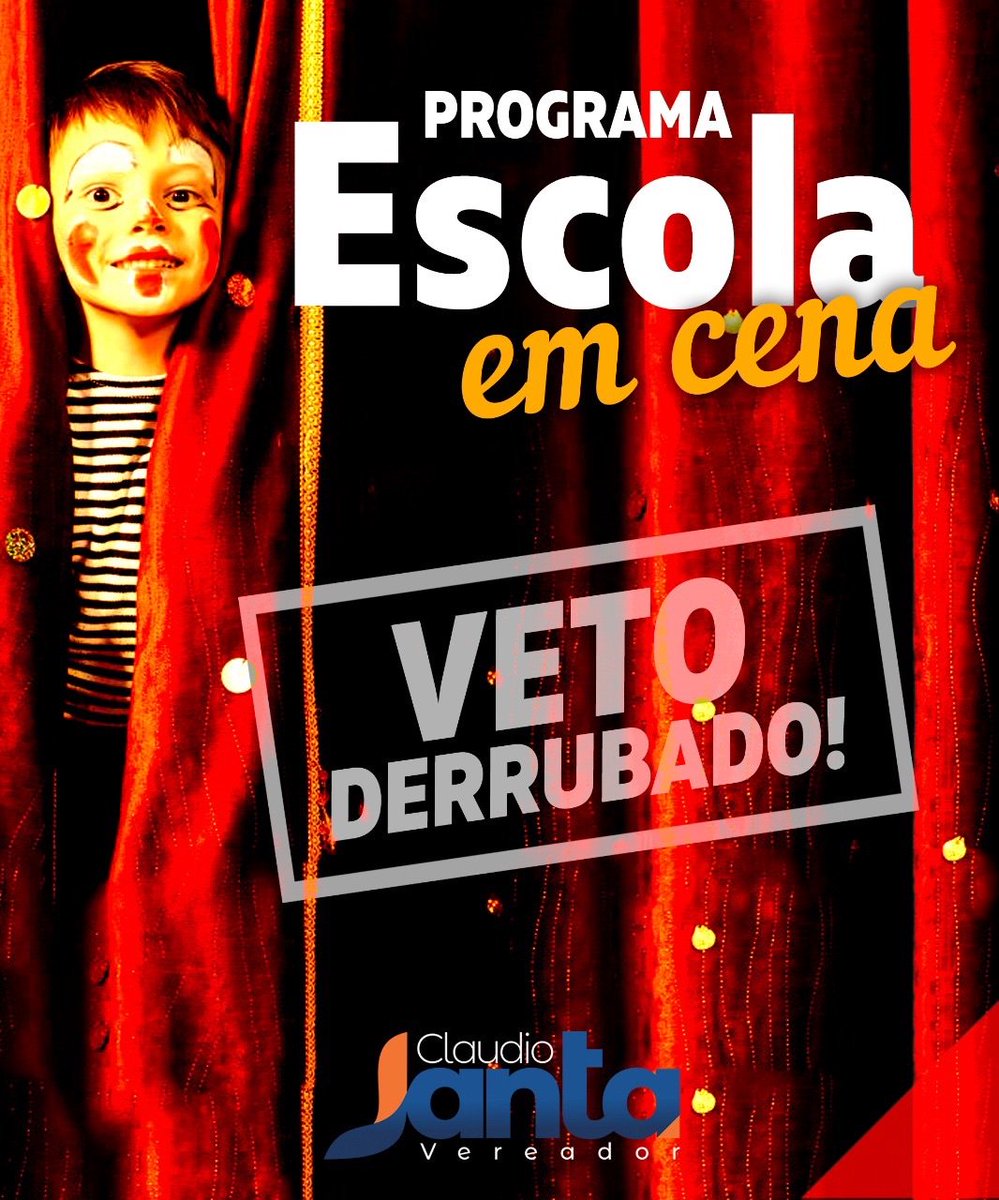 SolidariedadeRS's tweet photo. Vai ter Escola em Cena! 🎭✨

Em Porto Alegre, @camarapoa_rs derruba veto ao programa de autoria do vereador @ClaudioJanta
 https://t.co/AurmZxalCR https://t.co/iYQ8udEBrA