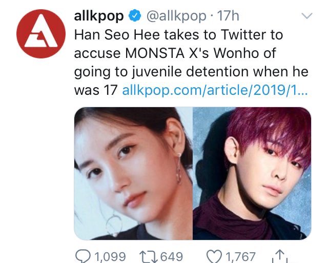 ktvantae's tweet photo. Literally Han Seohee has been linked to numerous artists and actors and people still want to give her the attention she’s looking for and just give her more clout. She’s a disgusting excuse for a human being and i hope she gets what’s coming to her. https://t.co/NqWDZyRLjf