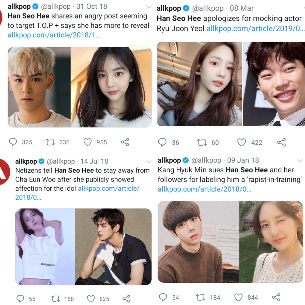 ktvantae's tweet photo. Literally Han Seohee has been linked to numerous artists and actors and people still want to give her the attention she’s looking for and just give her more clout. She’s a disgusting excuse for a human being and i hope she gets what’s coming to her. https://t.co/NqWDZyRLjf