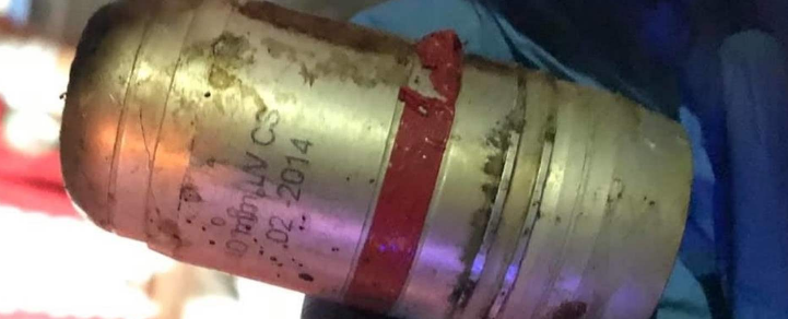 ruslantrad's tweet photo. Bulgarian-made 40mm LV CS grenade used against protesters in #Iraq. This model is a military grenade and is up to 10 times as heavy as standard tear gas canister. Probably sold by the Bulgarian manufacturer Arsenal. https://t.co/Jl6tmd5QR1