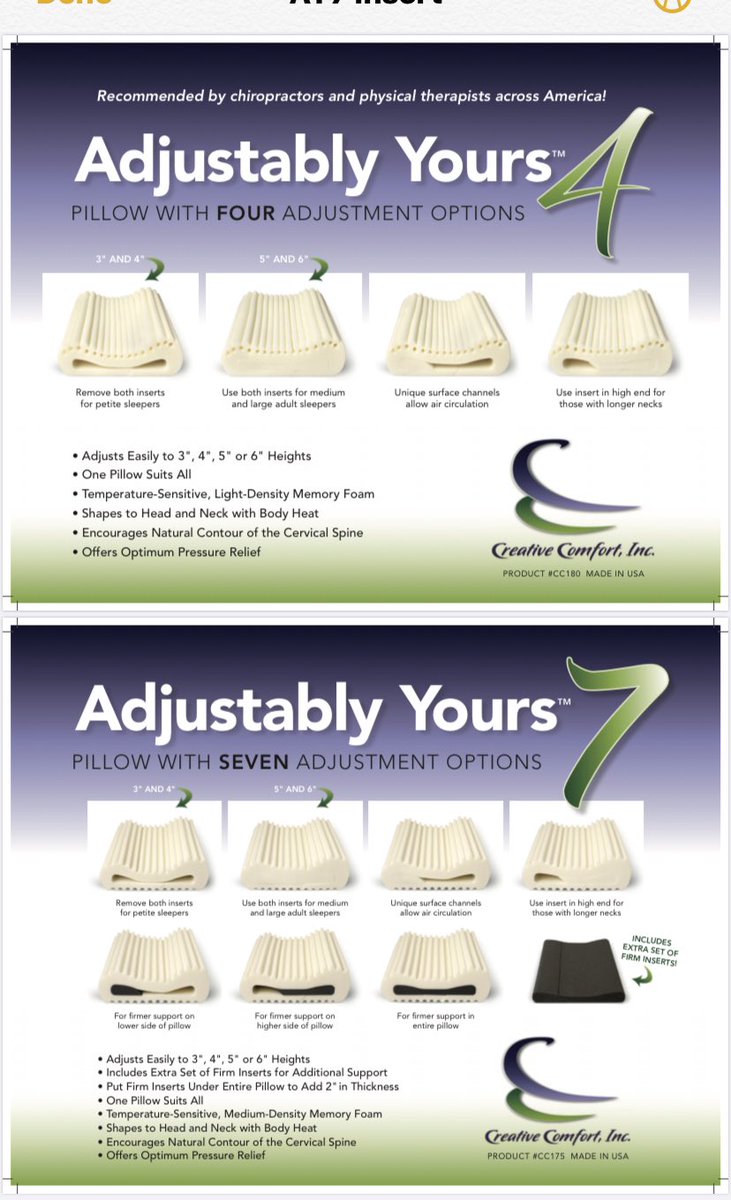 CreativeComfort's tweet image. The gift of a healthful sleep.  Adjustable memory pillows #chiropractic #sleep  #pillow #neck #ergonomic