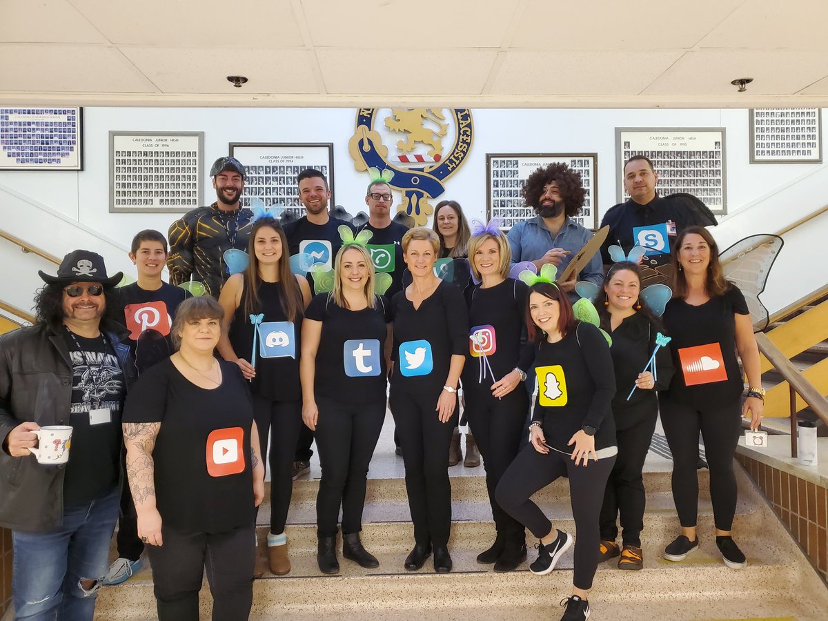 MsWebb17's tweet photo. Happy Halloween from the staff at Caledonia 🎃

@CJHS_HRSB @HRCE_NS https://t.co/KtLoYEEScn