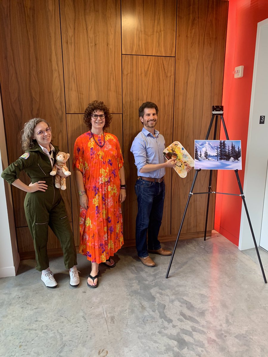 Guess who showed up at work today? Bob Ross, Ellen Ripley(Alien) and Helen Roper (Three’s Company) #halloween2019  #lifeatHDR