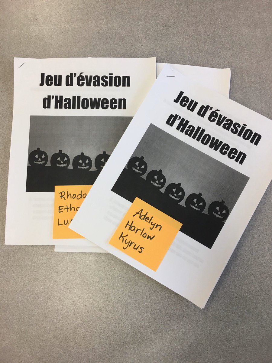 MmeMcIntosh's tweet photo. Oh no! A nasty witch cast a spell on our classroom door and we have to solve puzzles to get out! Can the grade 3s get out in time?? #ClassroomEscapeRoom @StGregory01 https://t.co/cF84HMqxez