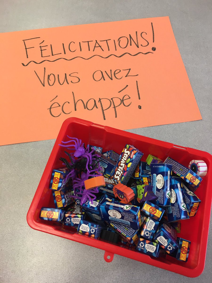 MmeMcIntosh's tweet photo. Oh no! A nasty witch cast a spell on our classroom door and we have to solve puzzles to get out! Can the grade 3s get out in time?? #ClassroomEscapeRoom @StGregory01 https://t.co/cF84HMqxez