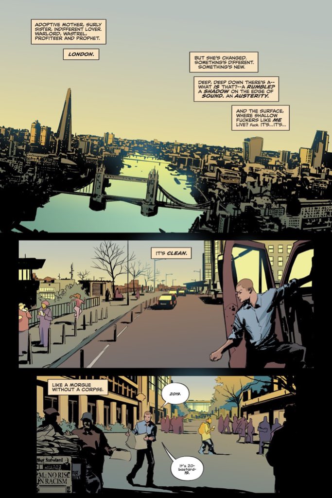 bestofjohnc's tweet photo. “I’m a tangle, aren’t I? I’m a junkyard of horrible fucking things that don’t and can’t add up — and half of them are too painful to save anyway.”
          - The Sandman Universe Presents: Hellblazer #1 https://t.co/35wQfRYd1G