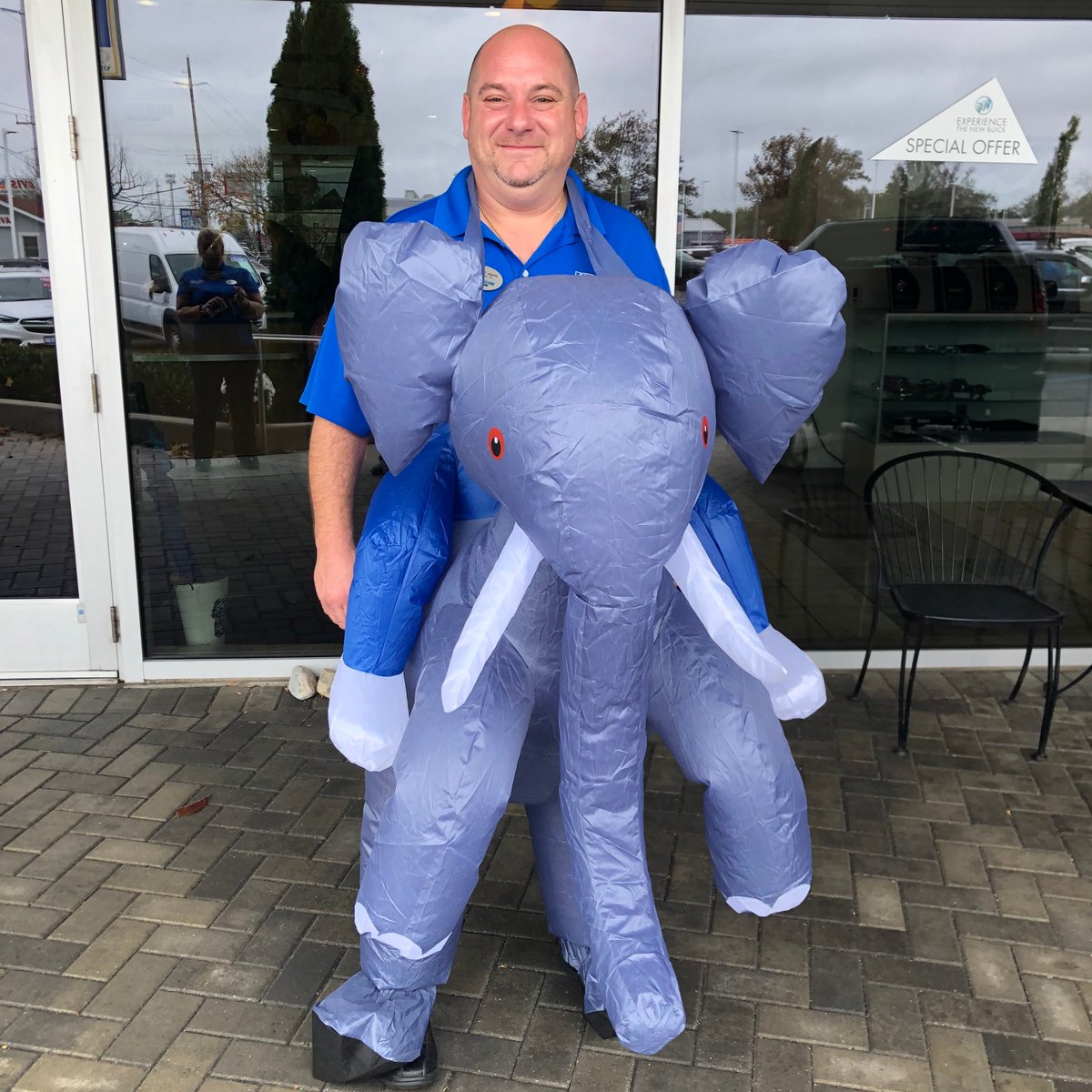 Sales Rep Greg Harris definitely showed up for Halloween this year...😂🐘 #lesterglennexperience #HappyHalloween