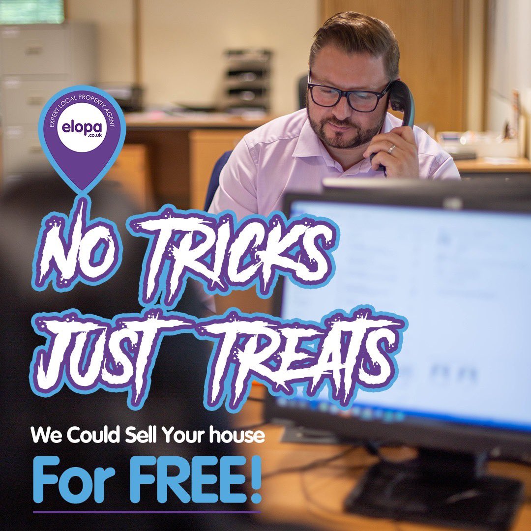 HAPPY HALLOWEEN! 🎃

There's no tricks with Elopa, just treats!

Get in touch today and see if we could sell your house, completely FREE!