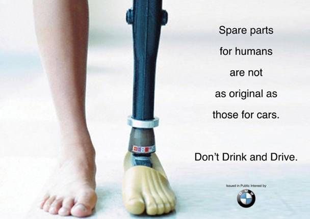 WowowSoccer's tweet photo. @CarpeTeachem #comm31 
Good advertisement of advertising the company of BMW and trying to make people avoid from having accident to lose their human body parts that can't be taken over
by machine parts. https://t.co/GgjDrnyAEE