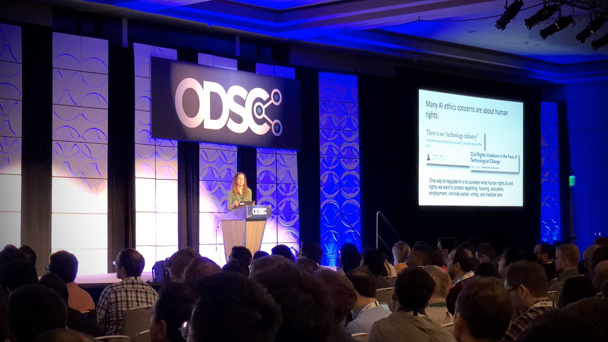 eChris's tweet photo. Great talk from @math_rachel on algorithmic bias this morning👏👏.  Let’s continue these discussions into action! https://t.co/MaWgfquOVm
