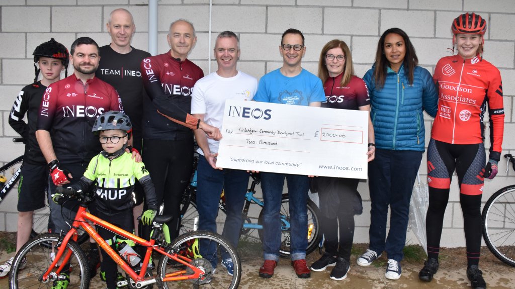 WLcyclecircuit's tweet photo. Thank you so much to @INEOS_GM staff who completed the @LeTour cycling challenge and donated £2000 to the Cycle Circuit.
@TeamINEOS @ScottishCycling @sportscotland @LoveWestLothian @WestLothianCour https://t.co/k46wVVGMTU https://t.co/JuzrITWm8J