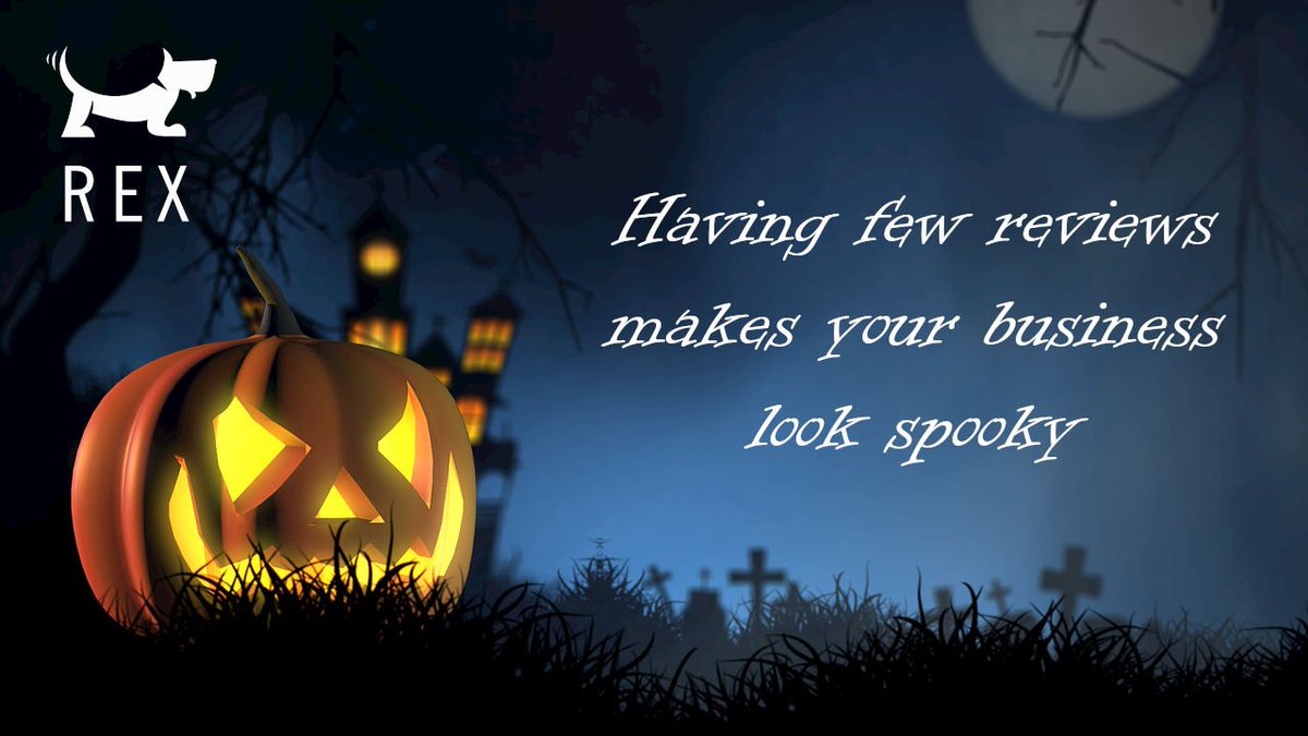 meetrexreviews's tweet photo. Don't scare people away from your business with a lack of reviews. Happy Halloween from Rex!

#reviews #fivestarreview #feedback #customerfeedback #customerservice #satisfiedcustomer #betteryourbusiness #meetrex #spooky #scared #halloween #happyhalloween https://t.co/Fu122nY9x0