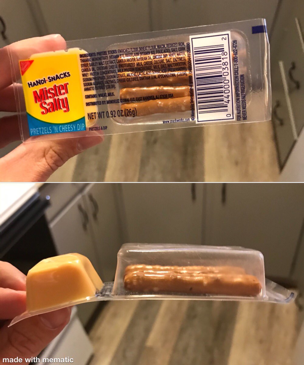 Outrageous!  I was just sold a Handi-Snack with only 4 rods to dip instead of 8!  I’d appreciate a RT to let <a href="/nabisco/">NABISCO</a> know that I deserve a refund along with a box of <a href="/Oreo/">OREO Cookie</a> !