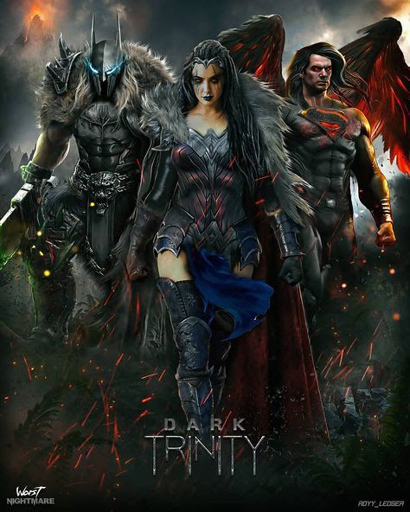 BatmanVengeance's tweet photo. Q fan art LINDA...Créditos nos cantinhos da foto...#DarkTrinity #HappyHalloween https://t.co/1ctdeaBMzm