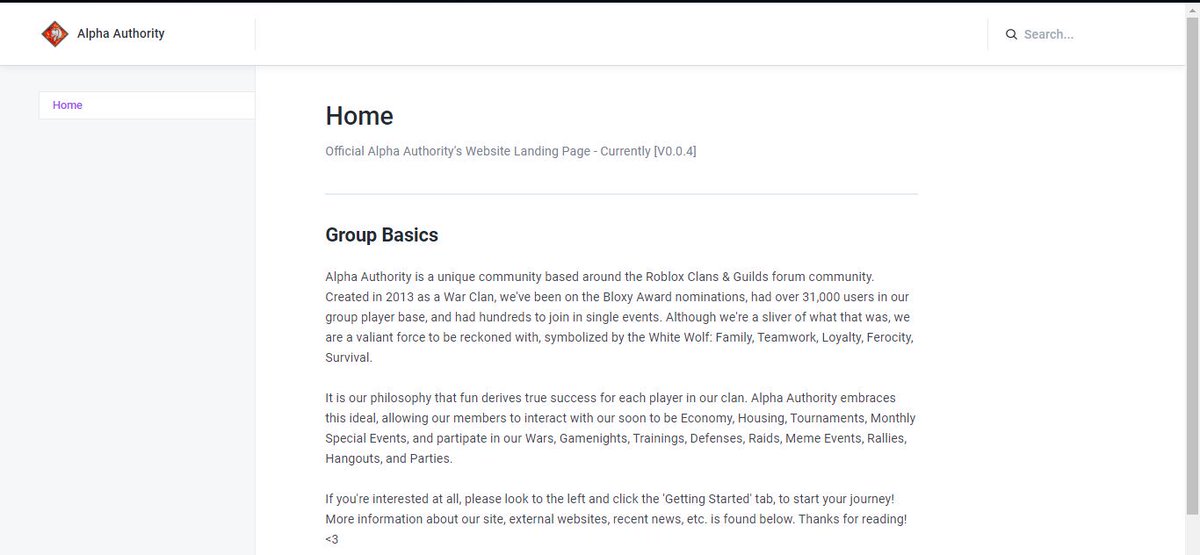 OfficialAlapha's tweet photo. Alpha Authority's new Website.. Work in Progress..
#AlphaAuthority #RobloxClans #AlphaAuthority2019 #AAHive https://t.co/XWE4CtHhvL