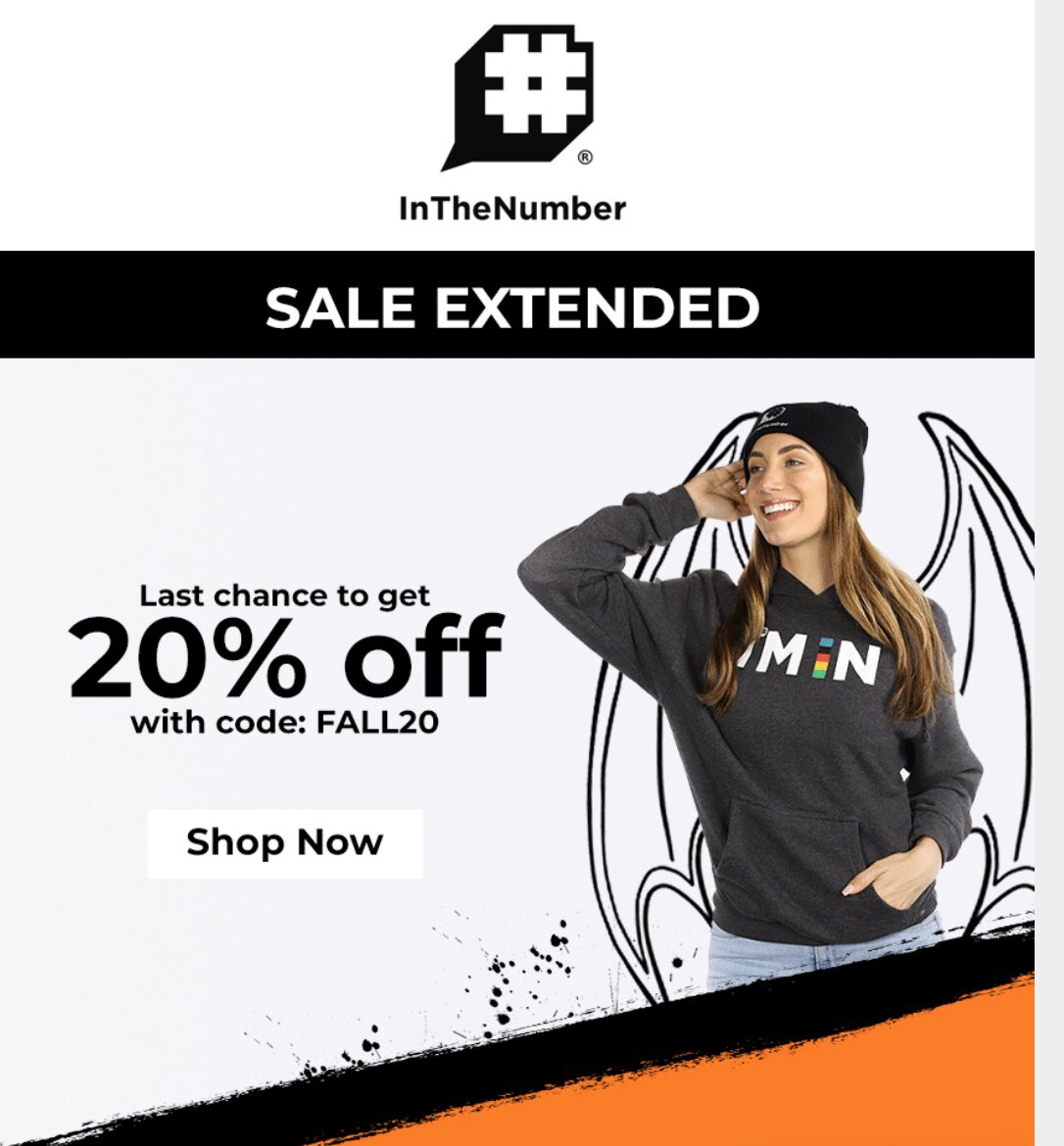 inthenumber_'s tweet photo. 🎃 SCARY GOOD DEALS! 🎃 

Shop today’s sale and receive 20% off of ANY item, including the new collection!

https://t.co/RqhwpKvG5O https://t.co/ZbAJpIp11D
