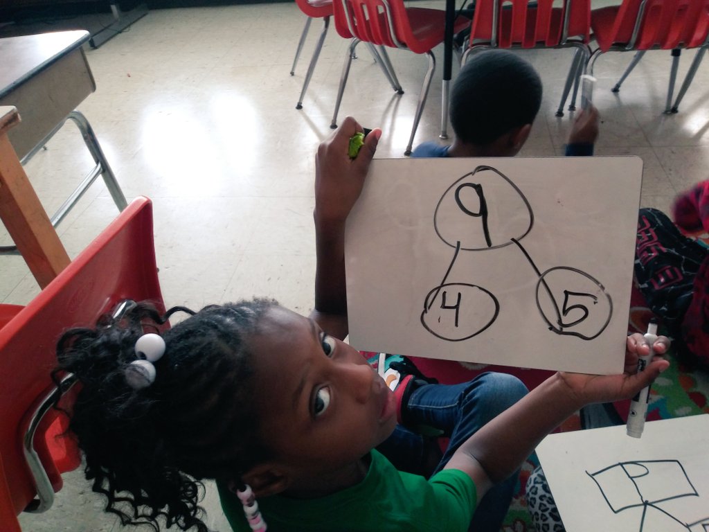 MathWithMsD's tweet photo. Using number bonds to solve problems--- Ms Turner's class from George Mason is showing that Jaguar pride! https://t.co/eVaD08uMBJ