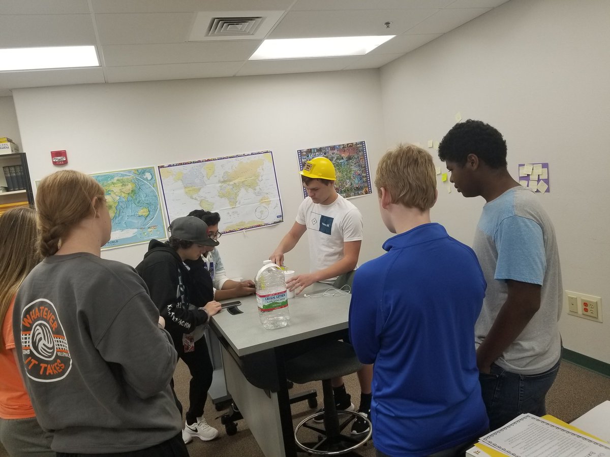 SocialHolcomb's tweet photo. Geography testing absorbent materials for their flood barriers project. https://t.co/KsyqkfWNrl