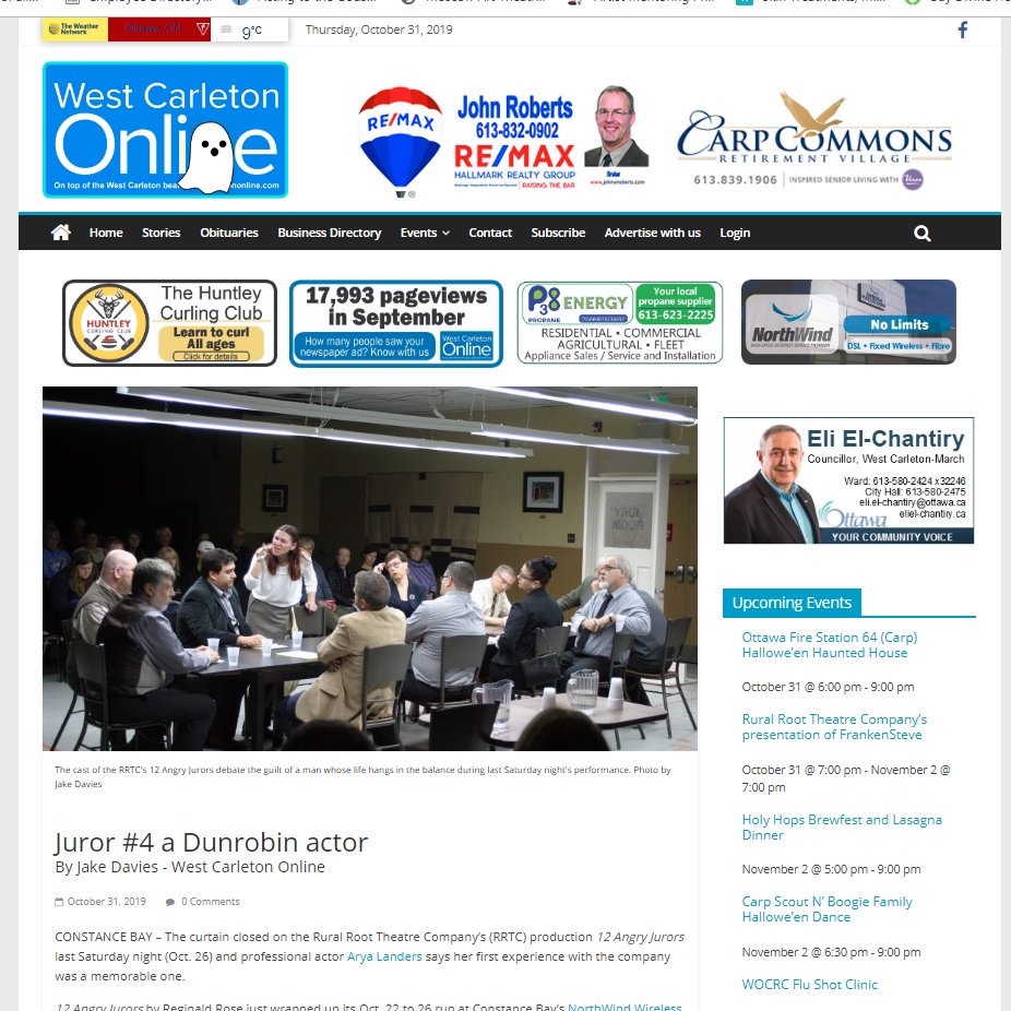 DaryaDashaC's tweet photo. I just want to thank Jake Davies & the West Carleton Online Review paper for an amazing article. It was a pleasure to work with Rural Roots Theatre & I hope to repeat this opportunity in the future! #aryalanders #ruralrootstheatre #westcarletononlinereview
https://t.co/6kzdN5hf7C https://t.co/aEQC7dNnOj