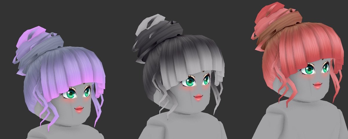 Erythia On Twitter 1 New Style 3 New Hair Colors Pastel Grey With Purple Pink Black To Grey Brunette To Rose Gold Was Going To Keep This Hairstyle To - long straight brunette roblox