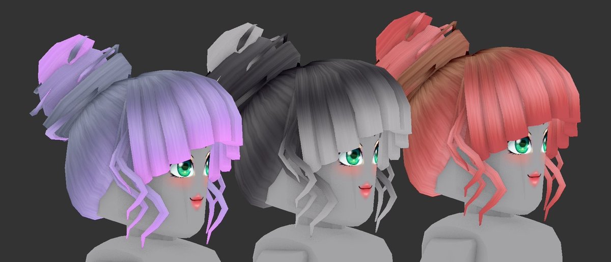 Erythia On Twitter 1 New Style 3 New Hair Colors Pastel Grey With Purple Pink Black To Grey Brunette To Rose Gold Was Going To Keep This Hairstyle To - pastel pink hair roblox