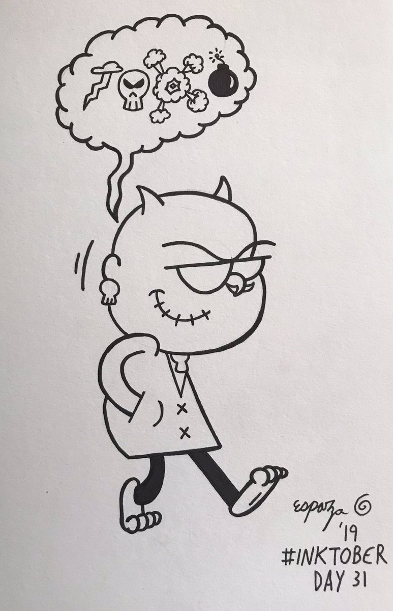 JonsCrazyTweets's tweet photo. It’s #InktoberDay31! We’ve hit the final day and if #Inktober’s gonna end, it’s gonna go out on a high note with @krash_pow’s Zombie Boy! The King Of Web Comics, a mere tweet ain’t enough to express how awesome Mark and his art is! #ComicKids #Halloween https://t.co/wxn0viBggu
