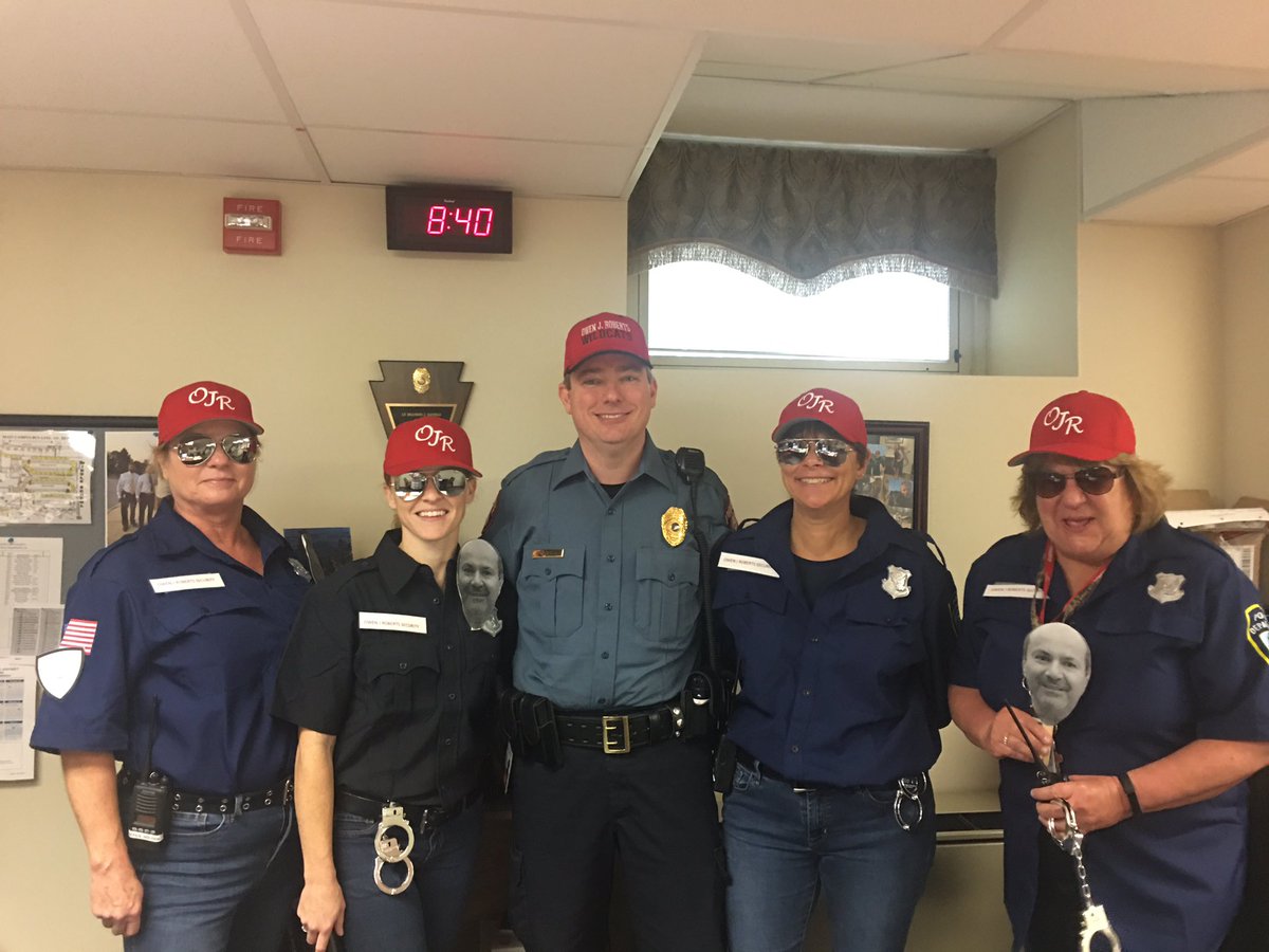 OJRSecurityDept's tweet photo. I received a special visit today from some “reserve security officers” who were looking to join the team, until I asked them to direct traffic in the rain.  @OJRHS #hsofficestaff https://t.co/h7czILmrds