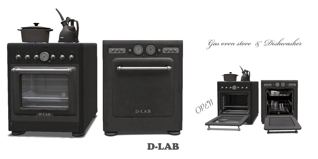 dazaivoom's tweet photo. D-LAB Gas oven stove  &amp;  Dishwasher
for Fifty linden friday   1/nov round  
https://t.co/XGm8ztXkLt
  #SecondLife #SL https://t.co/6V68jCsKmR