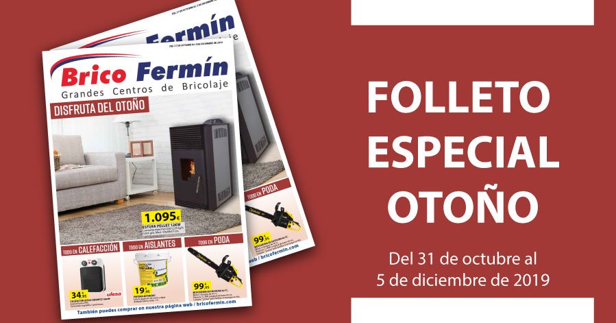 PREPARA TU HOGAR PARA EL OTOÑO 🍂🍂

Todo lo que necesitas en calefacción, aislamiento y ordenación de jardín aquí:

bit.ly/2JB2bHU