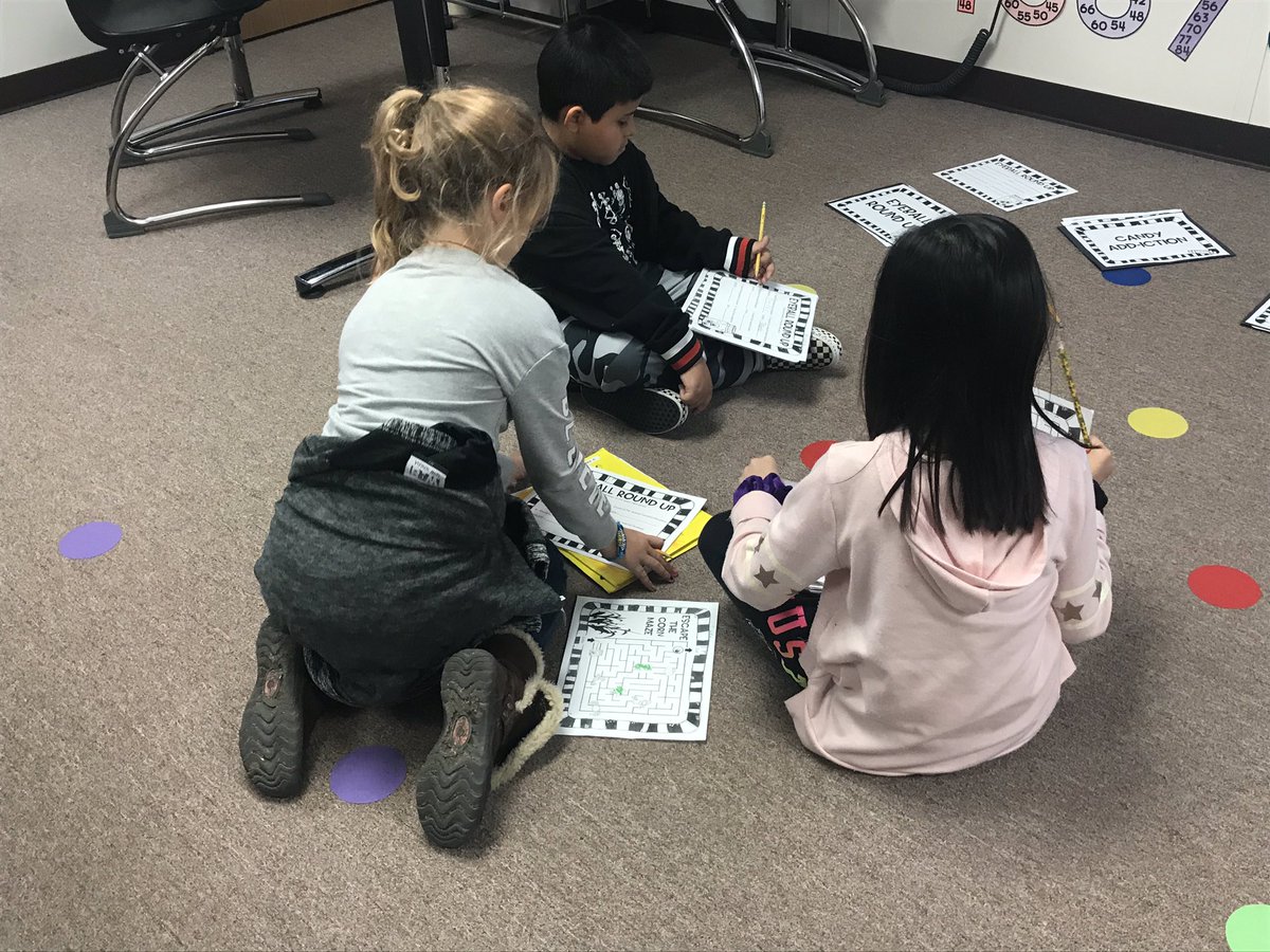 A little spooky math review. I love letting students decide where they work best! <a href="/MaryJenkins2017/">Mary Jenkins</a> #tesbulldogs #wisdgreatness