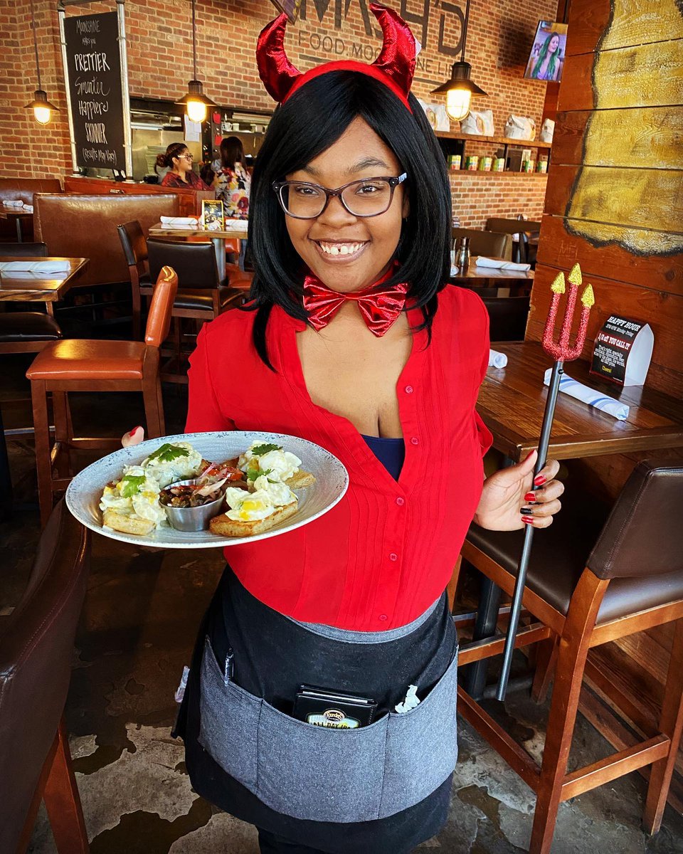 Devilishly delicious #CrushedDevil #DeviledEggs #HappyHalloween #MashdFood #GetMashd #halloween