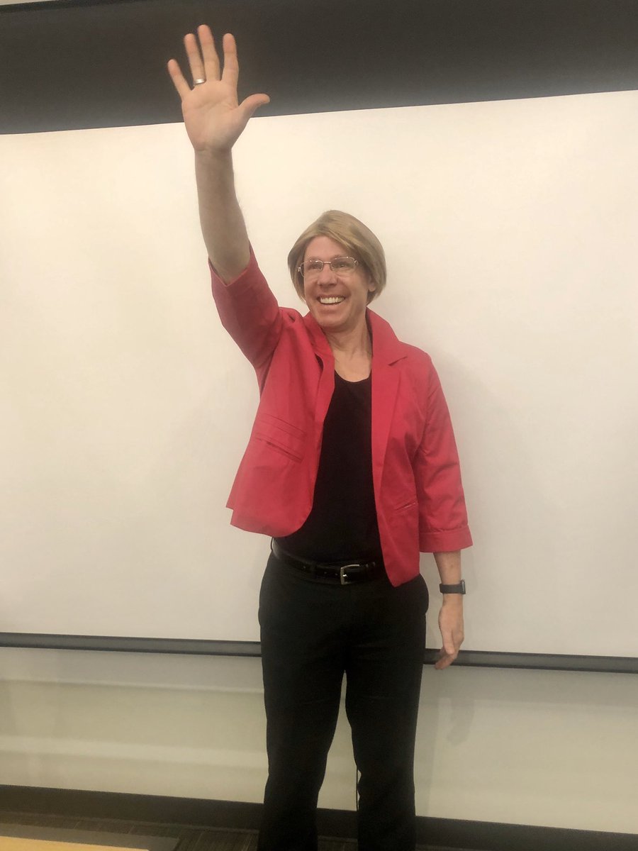 GGULaw's tweet photo. We had a special guest this #Halloween at #GGULaw... Elizabeth Warren (as played by our law school Dean, Anthony Niedwiecki)!
Halloween? The Dean has a plan for that.
And he made sure everyone got a selfie. #GGULawCommunity @ewarren @LawDeanAnt https://t.co/AQBMg5eUKp
