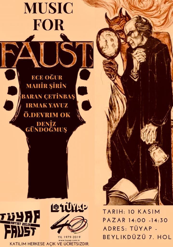 Artist2019Faust's tweet photo. Music for Faust Performans
Mahir Şirin, Ece Oğur, Baran Çetinbaş, Önder Devrim Ok, Deniz Gündoğmuş, Irmak Yavuz

Tarih: 10 Kasım Pazar 14:00 -14:30 Katılım herkese açık ve ücretsizdir.   
#müzik #faust #artist #tüyap #sanatfuarı #artistfaust #dans #öykü #performans https://t.co/dwlpoWTFGT