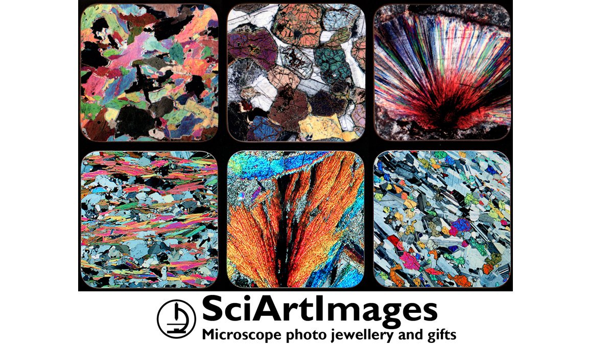 SciArtImages's tweet photo. These Scottish geology coasters showing microscope photos of thin sections of rock from Lochaber would make a great gift - description of each rock on the back of the coaster. Free UK delivery.  
#PowerHour
https://t.co/GKtDfIHi3b https://t.co/oOEMFXnU2D