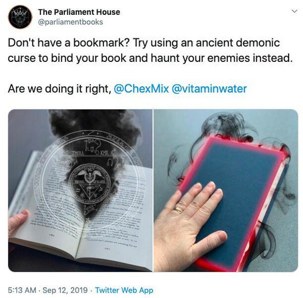 BTBLV's tweet photo. Unacceptable Bookmark No. 13; Occult Forces. We can't afford to keep performing exorcisms on the rental textbooks so if you curse it, you buy it! #unlv #unlvmemes #memes #college #collegelife #textbooks #cheaptextbooks #btblv #beatthebookstore #bookstore https://t.co/Qz0MLEBCwo