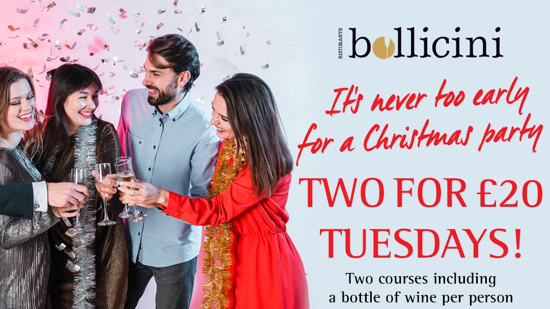 If you can’t join us in December, then come and #party in November! Take advantage of our Tuesday night offer, of a bottle of wine pp and two courses for only £20. #Christmashascomeearly Call 01244 329932 to reserve your table.