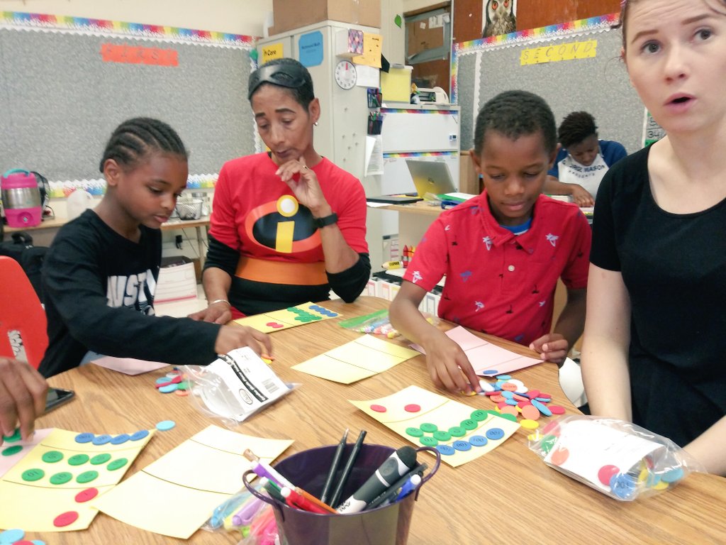 MathWithMsD's tweet photo. You know it's a great math day when a teacher PD turns into Teacher and Student PD.  It was powerful to see and hear the students' thinking while we intenalized the lesson and practiced the strategies. https://t.co/GxmQMtacIK