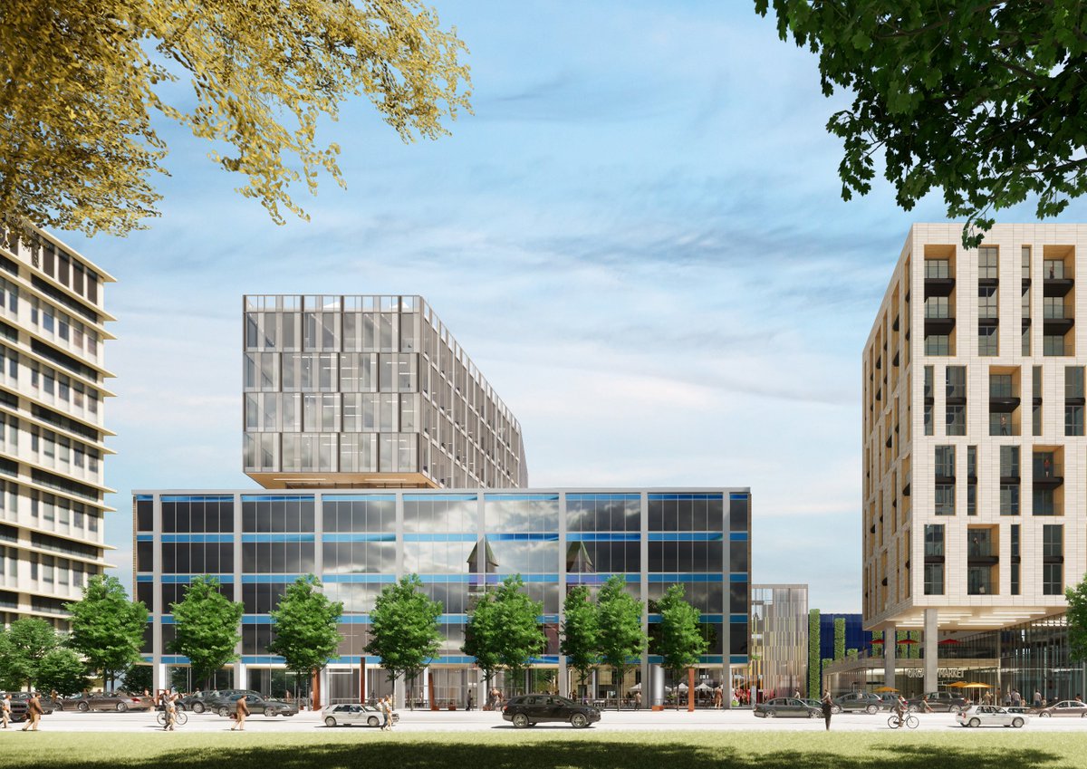 perkinswill_NC's tweet image. The Home Security Life Building (the former Police Station Blg.) is retained with its primary façades restored to respect their original design, with no additions to the West Chapel Hill Street façade or end walls other than the addition of doors for retail uses. #preservation