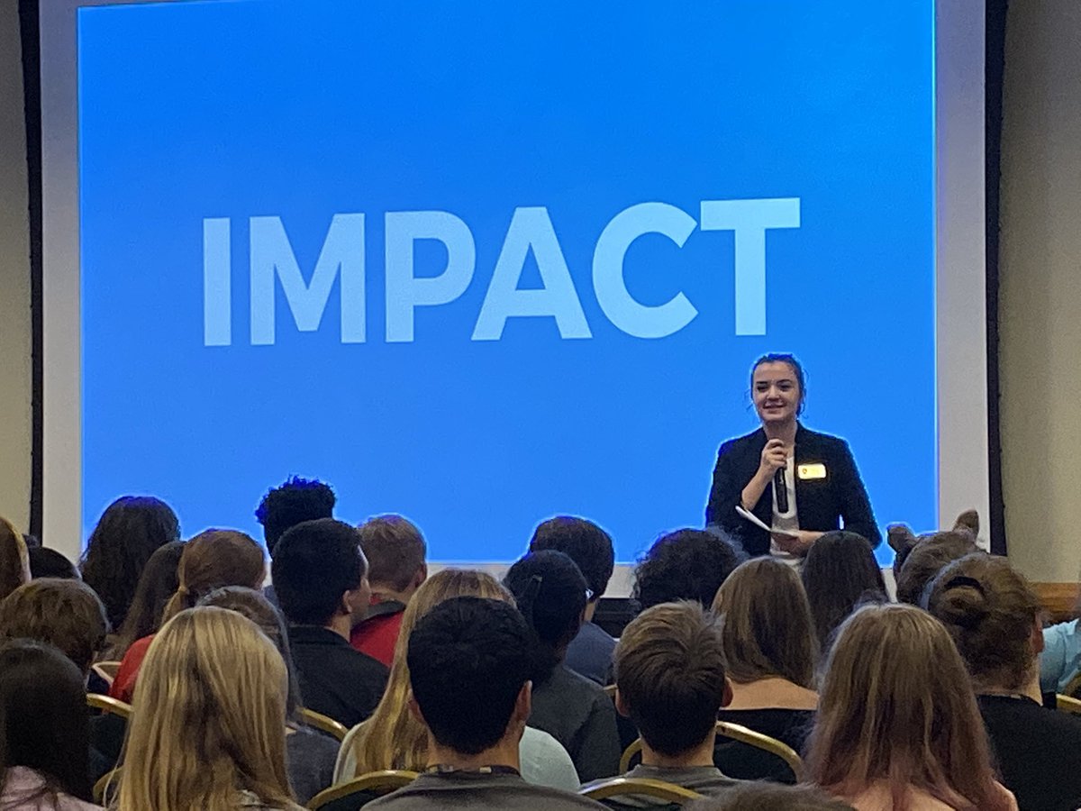 Elizabe95111943's tweet photo. Ashlynn Lussier introducing a speaker at the Beta conference! #betadogood #tabbbetarocks #weRtabb #betaleadership https://t.co/Zb3haZp4Ey