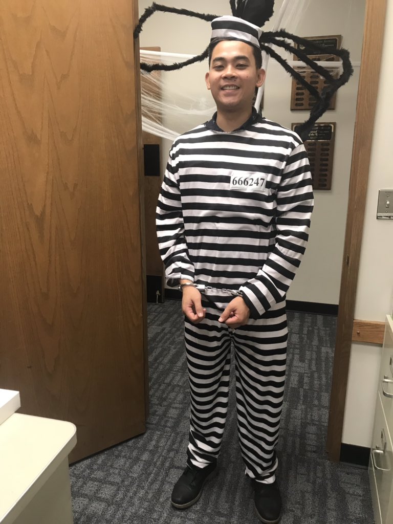We don’t want to know what you did to earn those stripes 🚓💰🔓 #SpookTheCompetition