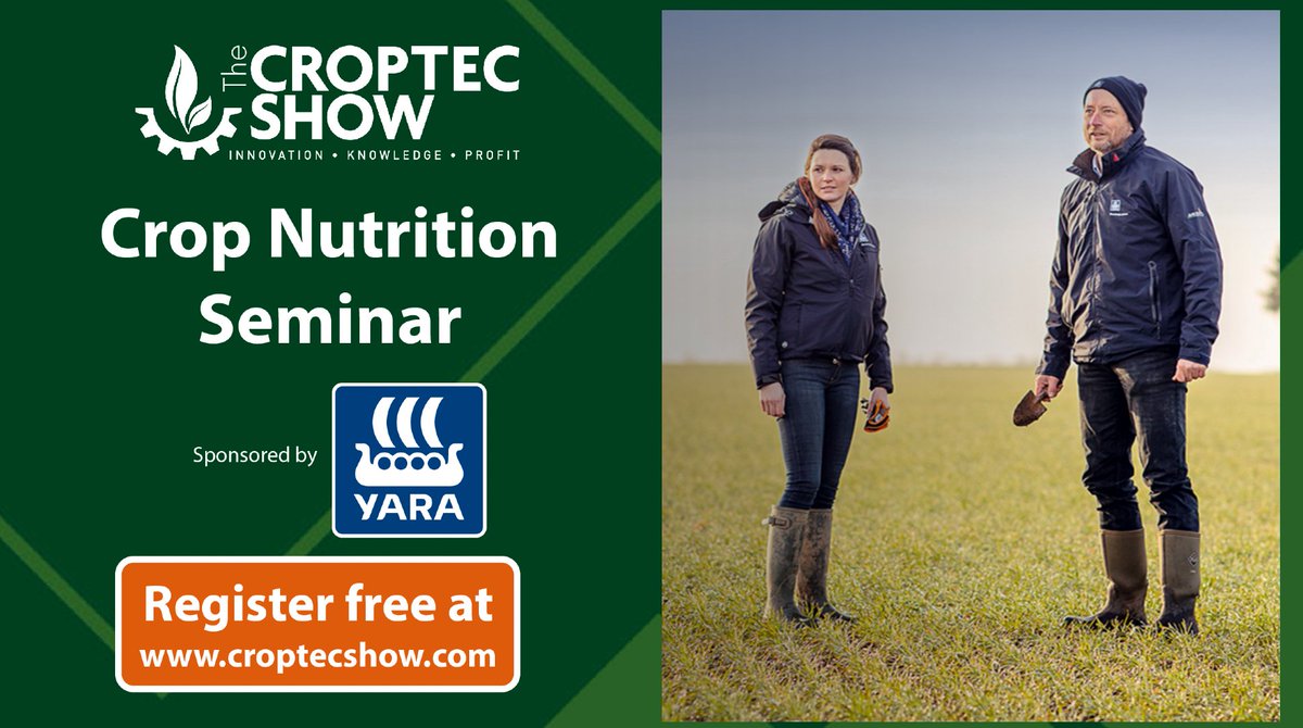 Yara_UK's tweet photo. Are you going to CropTec 2019 ? If you are don't miss the Crop Nutrition seminar The theme this year is about the best use of nitrogen

27-28 November @CropTecShow  #CropTec2019

Find out how Yara fertiliser solutions help farmers increase yield and profit https://t.co/Z7yCWZxbqB https://t.co/hVftHtQbug